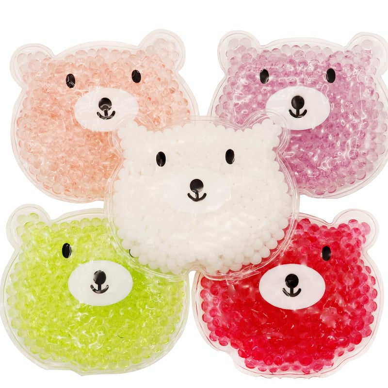 Coldcool 5 Pcs Ice Pack Cold Compress for Kids, Ice Packs for Injuries Reusable Hot Cold Compress Kids Ice Packs for Child Pain Relief, Swelling, Bruise, Fever